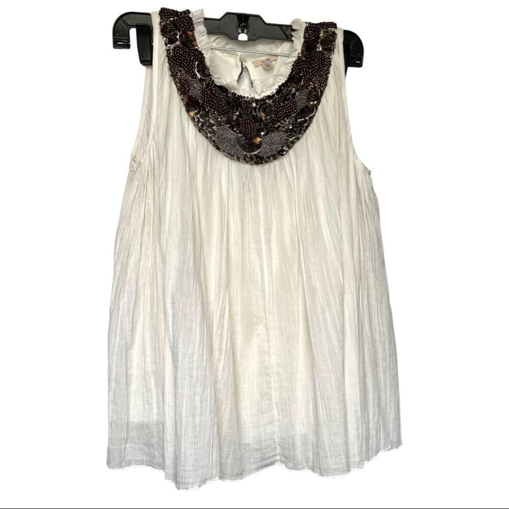 URBAN OUTFITTERS ECOTE beaded sleeveless top sz XS